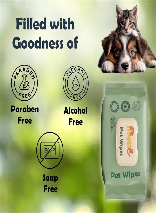 Nootie Anti Bacterial Pet Wet Wipes for Dogs,Paw Cleaning, and Daily Care Natural Extracts & Actives 15"x 20" 100 Wipes (Pack of 1) - Image 2